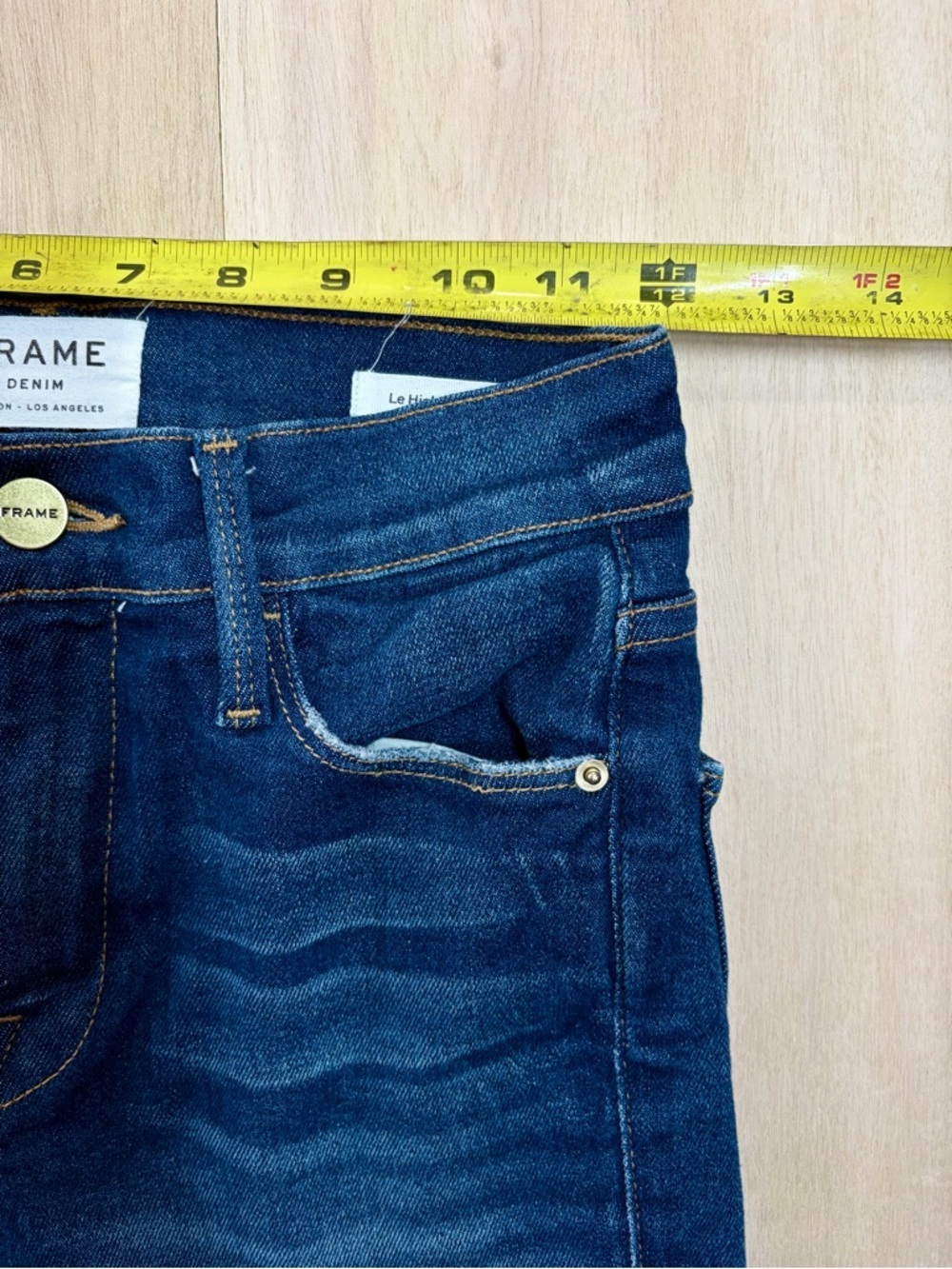 FRAME Le High Straight Jeans in Eagle Point Wash Size 25 - Picture 8 of 11